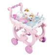 Smoby Servírovací stolek Disney Princess XL Tea Trolley  s velkou čajovou soupravou 17 dílů