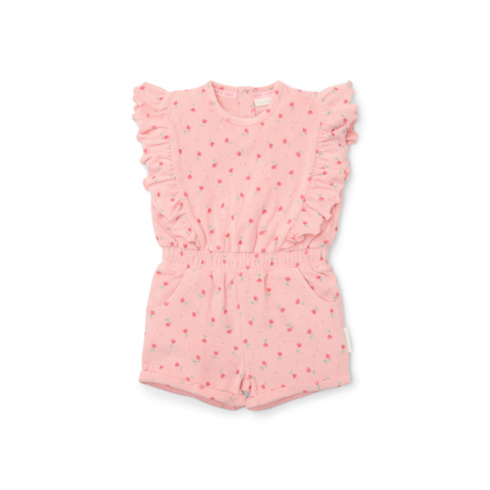 Overal letní Sunny Flowers Blush Pink vel. 86/92