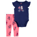 CARTER'S Set 2dílný body kr. rukáv, legíny Navy Bike holka 6m