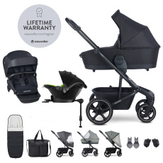 EASYWALKER Set XXL Harvey5 Midnight Black + KIDDY Evoluna i-size 2 + základna Lizard Green EASYWALKER Set XXL Harvey5 Midnight Black + KIDDY Evoluna i-size 2 + základna Lizard Green