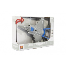 Letadlo/stíhačka plast 31cm na baterie se světlem se zvukem v krabici 32x22,5x9cm Letadlo/stíhačka plast 31cm na baterie se světlem se zvukem v krabici 32x22,5x9cm
