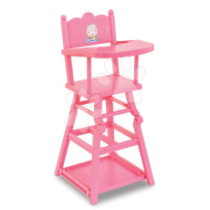 Corolle Jídelní židle High Chair Pink  pro 36–42 cm panenku růžová