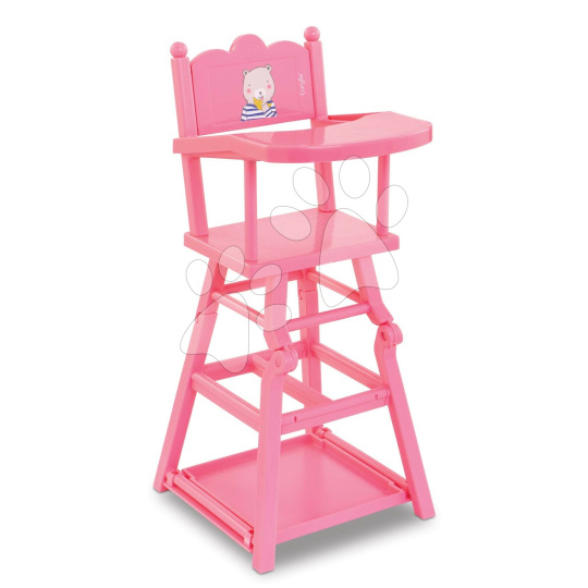 Corolle Jídelní židle High Chair Pink  pro 36–42 cm panenku růžová