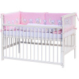 Scarlett Dětská postýlka s kompletní výbavou Scarlett 120 x 60 cm - Toro - růžová