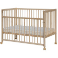 Scarlett Dětská postýlka Scarlett DOMINIK - ECO přírodní (borovice) - stahovací bočnice - 120 x 60 cm