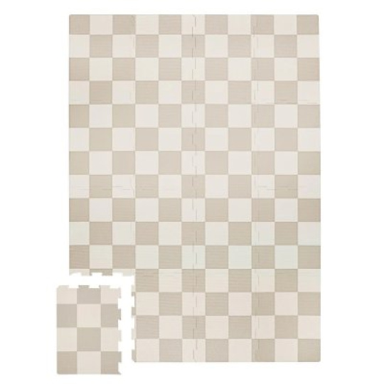 3 SPROUTS Pěnová hrací podložka Checkerboard/Beige