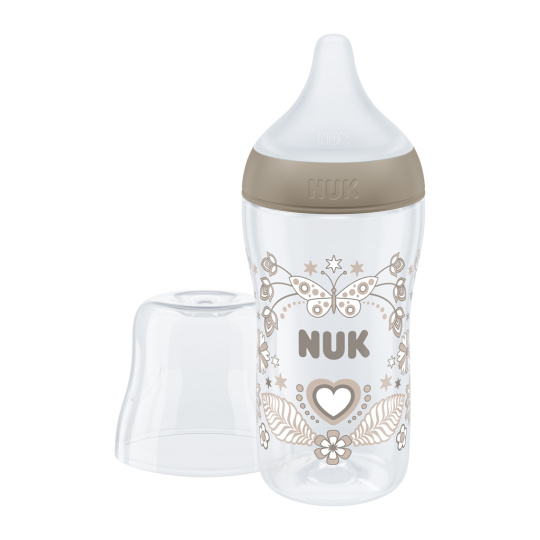 NUK Láhev kojenecká s kontrolou teploty Perfect Match 260 ml hnědá