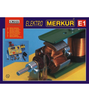 Stavebnice MERKUR E1 elektřina, magnetizmus v krabici 36x28x8cm Stavebnice MERKUR E1 elektřina, magnetizmus v krabici 36x28x8cm