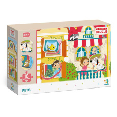 DODO Puzzle s tříděním obrázků Mazličci 18 dílků DODO Puzzle s tříděním obrázků Mazličci 18 dílků