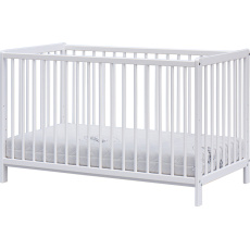 Scarlett Dětská postýlka Scarlett K/B - bílá (borovice) - vyndavací příčky - 120 x 60 cm