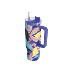 Nerezový termohrnek s brčkem Vibe Midnight Forest 880 ml Nerezový termohrnek s brčkem Vibe Midnight Forest 880 ml