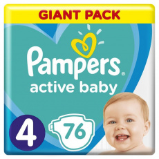 PAMPERS Active Baby jednorázové pleny vel. 4, 76 ks, 9-14 kg PAMPERS Active Baby jednorázové pleny vel. 4, 76 ks, 9-14 kg