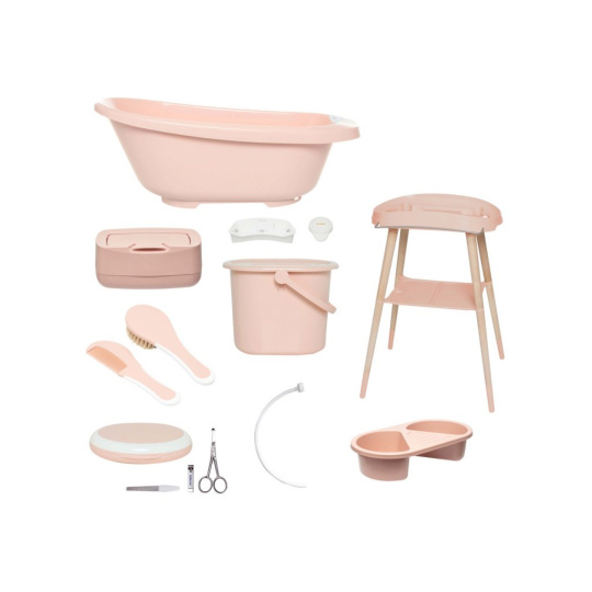 BÉBÉ-JOU Sada digitální koupací Bébé-jou Sense Plus 8 dílná Pale Pink
