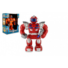Robot bojovník chodící plast 23cm na baterie se světlem se zvukem 2 barvy v krabici 22x29x13cm Robot bojovník chodící plast 23cm na baterie se světlem se zvukem 2 barvy v krabici 22x29x13cm