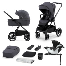 KINDERKRAFT SELECT Kočárek Nea 2v1 Deep Grey + KIDDY Evoluna i-size 2 Grey Melange Icy Grey KINDERKRAFT SELECT Kočárek Nea 2v1 Deep Grey + KIDDY Evoluna i-size 2 Grey Melange Icy Grey