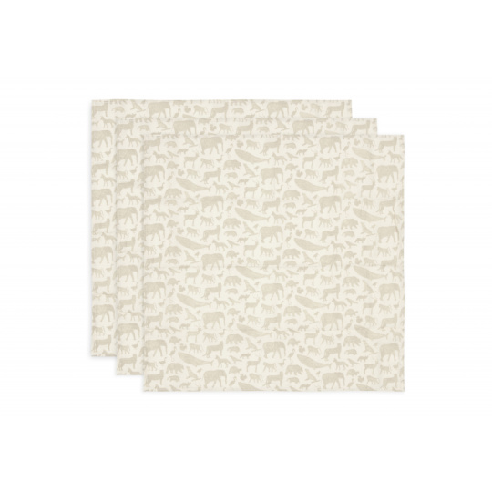 Pleny 3 ks 70x70 cm Animals Nougat