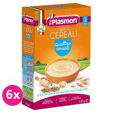 6x PLASMON Kaše ze čtyř druhů obilovin 230 g, 4m+ 6x PLASMON Kaše ze čtyř druhů obilovin 230 g, 4m+