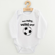 Dětské body s potiskem New Baby Malé nohy, velké sny! Dětské body s potiskem New Baby Malé nohy, velké sny!