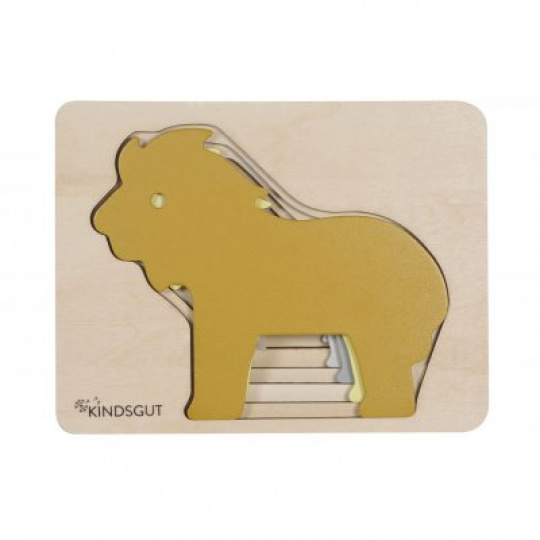 KINDSGUT Dřevěné puzzle lev