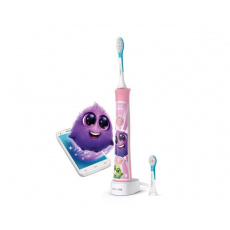 PHILIPS Sonický elektrický zubní kartáček dětský s bluetooth růžový