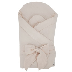 EKO Zavinovačka mušelínová s kokosovou vyjímatelnou vložkou a mašlí Beige 75x75 cm EKO Zavinovačka mušelínová s kokosovou vyjímatelnou vložkou a mašlí Beige 75x75 cm