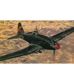 Model Iljušin II-10/Avia B-33 15,5x18,5cm v krabici 25x14,5x4,5cm Model Iljušin II-10/Avia B-33 15,5x18,5cm v krabici 25x14,5x4,5cm