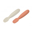 První trénovací lžičky silikonové 2 ks Terracotta / Velvet Grey