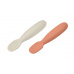 První trénovací lžičky silikonové 2 ks Terracotta / Velvet Grey