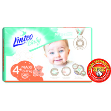 LINTEO BABY Premium Pleny jednorázové 4+ MAXI+ (10-17 kg) 46 ks LINTEO BABY Premium Pleny jednorázové 4+ MAXI+ (10-17 kg) 46 ks