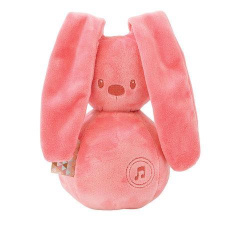 NATTOU Hračka hudební zajíček Lapidou coral NATTOU Hračka hudební zajíček Lapidou coral