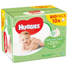 10x HUGGIES® Single Natural Care Ubrousky vlhčené 56 ks