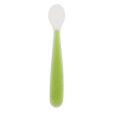 CHICCO Lžička silikonová Soft zelená 6m+