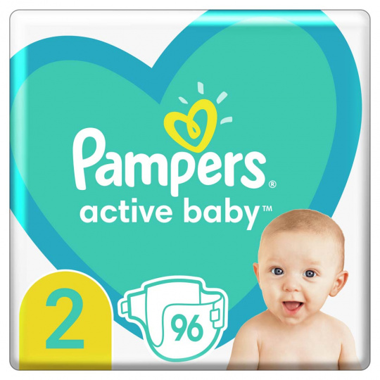 PAMPERS Active Baby Pleny jednorázové 2 (4-8 kg) 96 ks