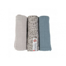 LODGER Swaddler Flower Tribe 3balení 70 x 70 cm Mist LODGER Swaddler Flower Tribe 3balení 70 x 70 cm Mist