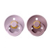 BIBS Colour dudlíky z přírodního kaučuku 2 ks vel. 2 Dusky Lilac / Heather