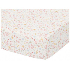 Prostěradlo napínací 120x60 cm Květiny a motýli Prostěradlo napínací 120x60 cm Květiny a motýli