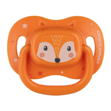 CANPOL BABIES Dudlík silikonový symetrický Cute animals 18m+ 1ks oranžový CANPOL BABIES Dudlík silikonový symetrický Cute animals 18m+ 1ks oranžový