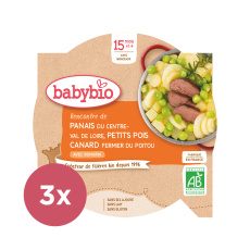 3x BABYBIO Příkrm pastinák s hráškem a farmářskou kachnou 260 g 3x BABYBIO Příkrm pastinák s hráškem a farmářskou kachnou 260 g