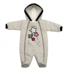 Zimní kojenecká kombinéza s kapucí Koala Star Vibes růžová Zimní kojenecká kombinéza s kapucí Koala Star Vibes růžová