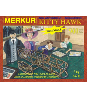 Stavebnice MERKUR Kitty Hawk 100 modelů 900ks v krabici 36x27x5cm Stavebnice MERKUR Kitty Hawk 100 modelů 900ks v krabici 36x27x5cm