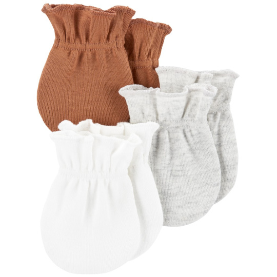 CARTER'S Rukavice Mix neutrál 3ks 0-3m