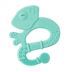 CHICCO Kousátko silikonové Super Soft Chameleon modrý 2m+ CHICCO Kousátko silikonové Super Soft Chameleon modrý 2m+