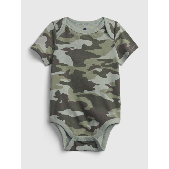 GAP Body krátký rukáv maskáčový vzor chlapec 18-24m