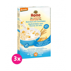 3x HOLLE Organické junior müsli vícezrnné s kukuřičnými lupínky, 250 g