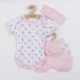 3-dílná letní bavlněná souprava New Baby Perfect Summer růžová