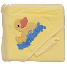 Scarlett Froté ručník - Scarlett kačenka s kapucí - žlutá