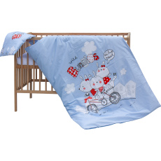 Levná postýlka s vyndavacími příčkami - přírodní ECO - 120x60 cm s výbavou Velcí kamarádi Barva soupravy: Uly