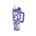 Nerezový termohrnek s brčkem Stream Flower Dusk 1200 ml