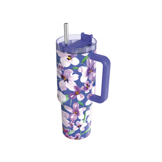 Nerezový termohrnek s brčkem Stream Flower Dusk 1200 ml