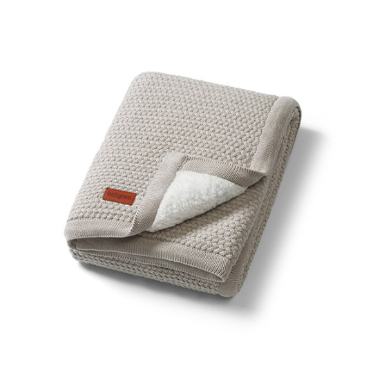 BABYONO Deka bavlněná s fleecovou podšívkou 75 x 100 cm šedá